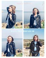 New Arrival 2021 marka zima jesień skóra motocyklowa kurtki żółta skórzana kurtka kobiety płaszcz skórzany slim kurtka PU skóra 2